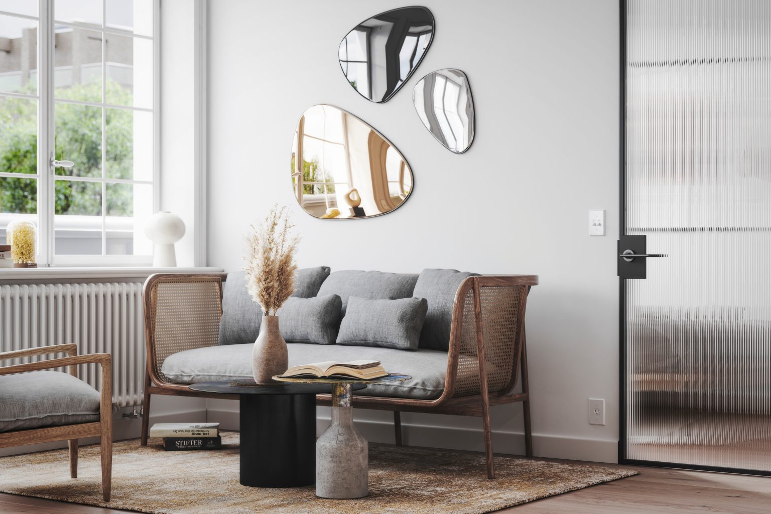 modern interior design visualization living room