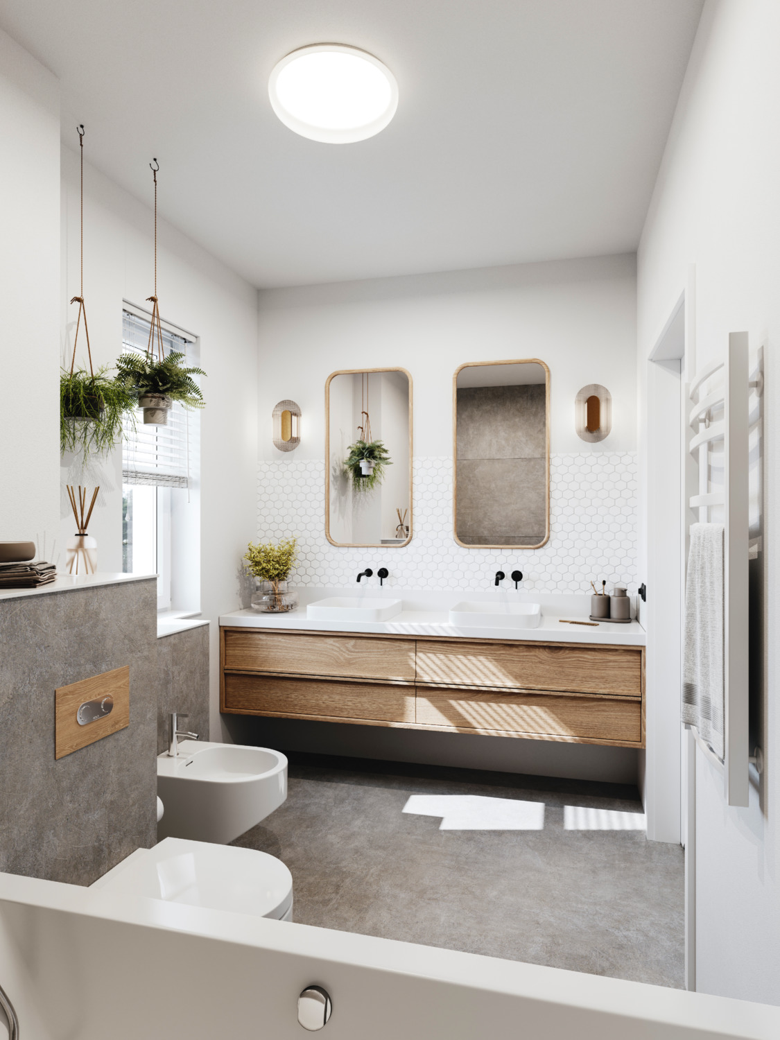 bathroom modern cozy visulization warsaw