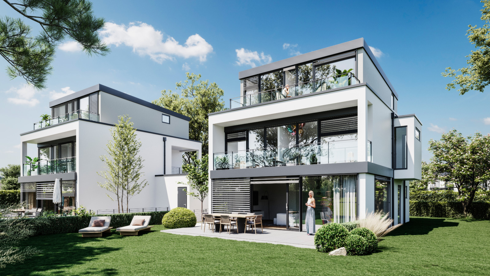 germany housing architectural visualization garden