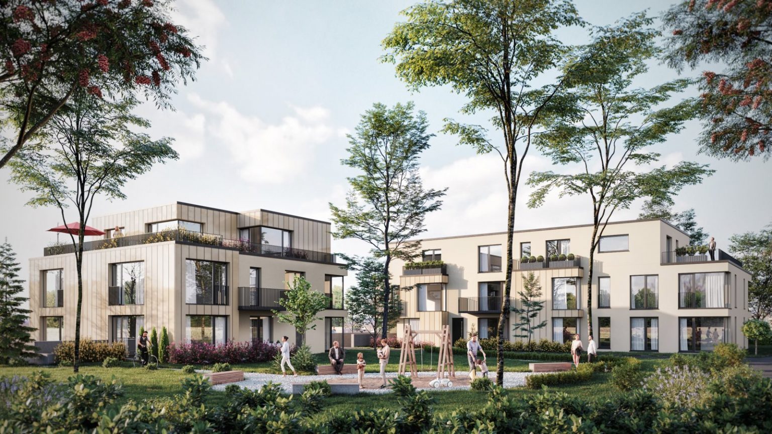luxembourg residential area architectural visualizations