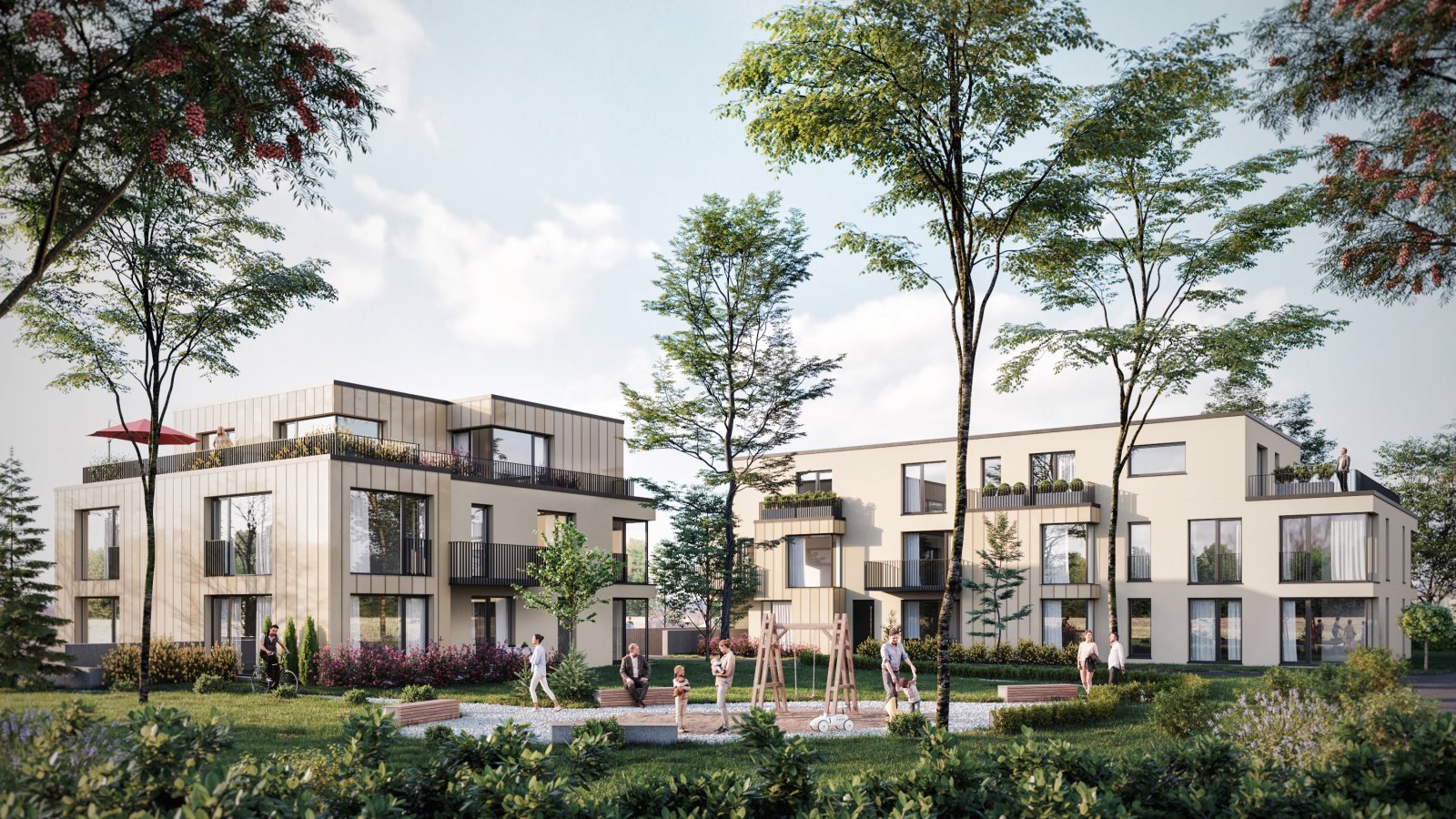 luxembourg residential area architectural visualization
