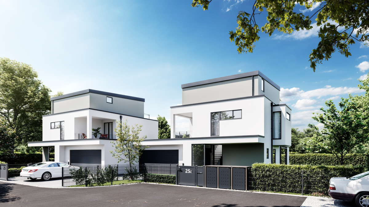 haus visualisierung architectural visualization germany front modern